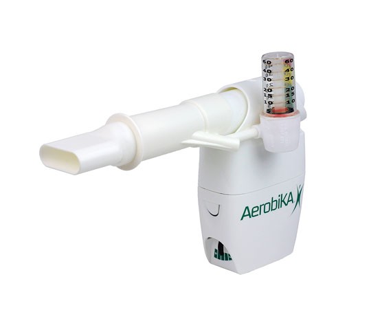 Aerobika mucus clearance device